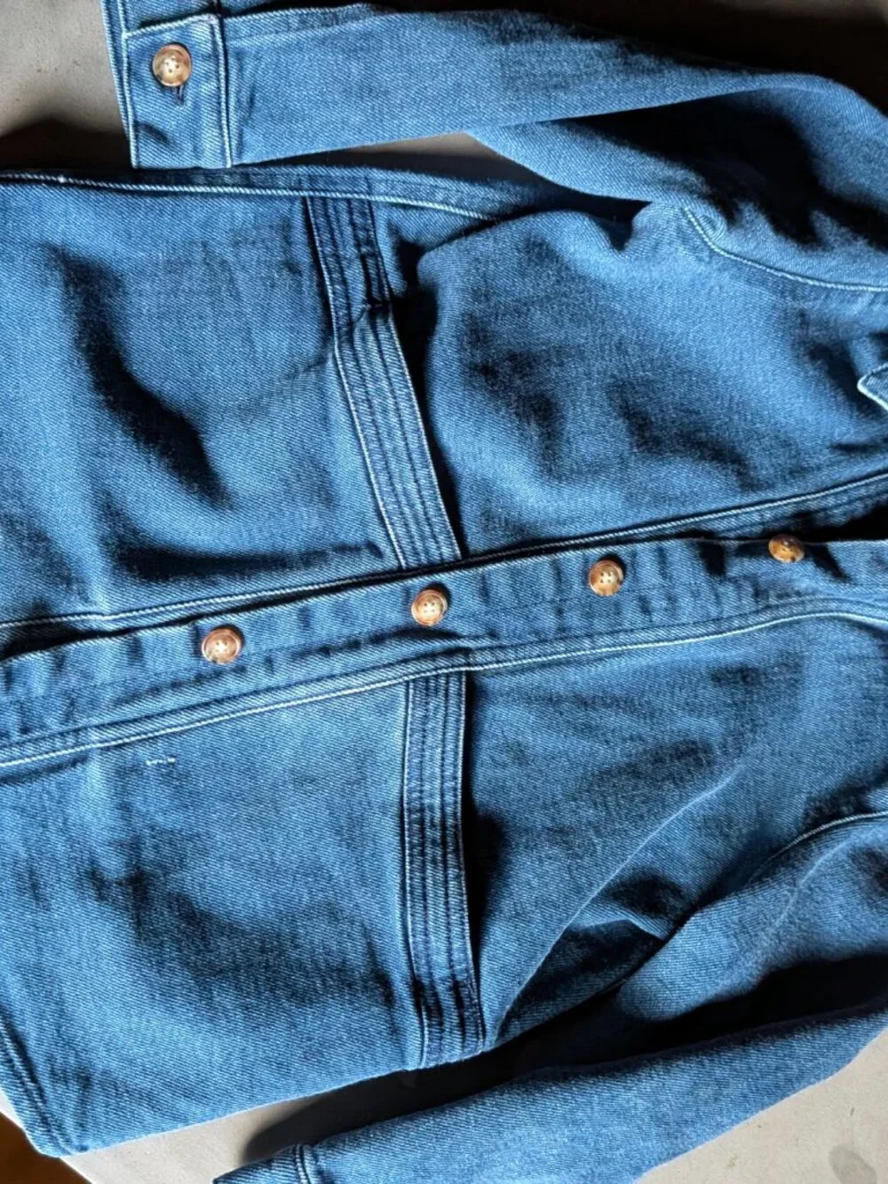 Sézane Kids Denim Chore Jacket - Size 8A (Worn & Loved)